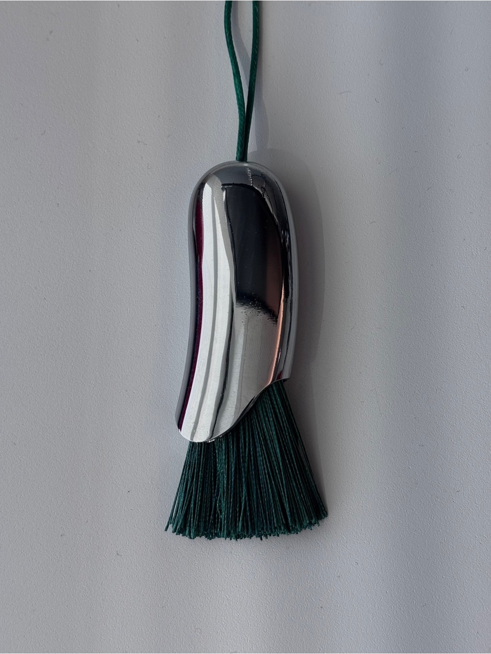 Personal Brush Necklace green silver